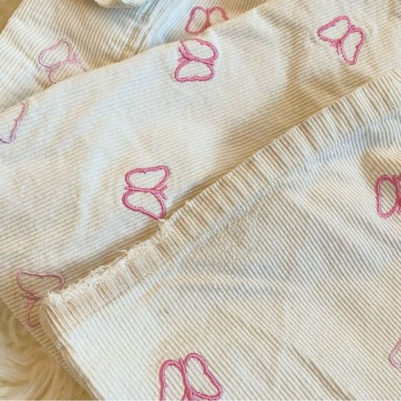 White Corduroy Butterfly Pants 🦋 💖 - Picture 6 of 7